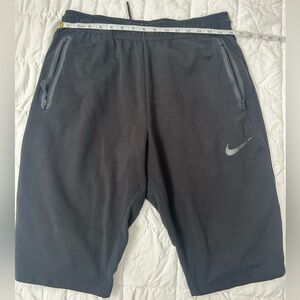 Nike Men's Long Soccer Athletic Black Shorts
